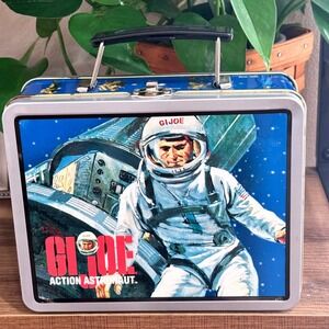 Vintage GI Joe Action Astronaut Metal Lunchbox Tin Hasbro 1998 Black Handle